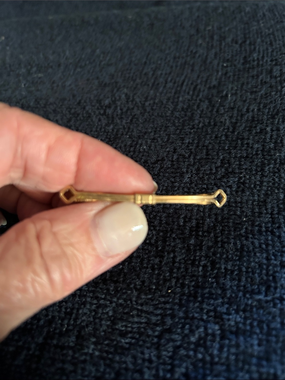 Krementz Vintage Gold Tone Collar Bar Tie Clip